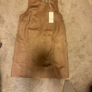 Vici Tan Sleeveless Shift Dress
